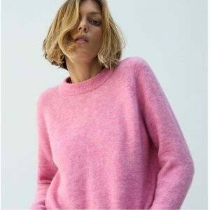 Zara Pink Crew Neck Sweater